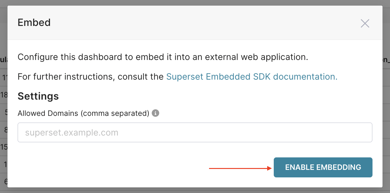 Cách nhúng Dashboard của Apache Superset