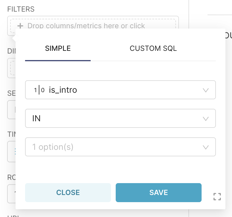 Apache Superset cách filter dữ liệu