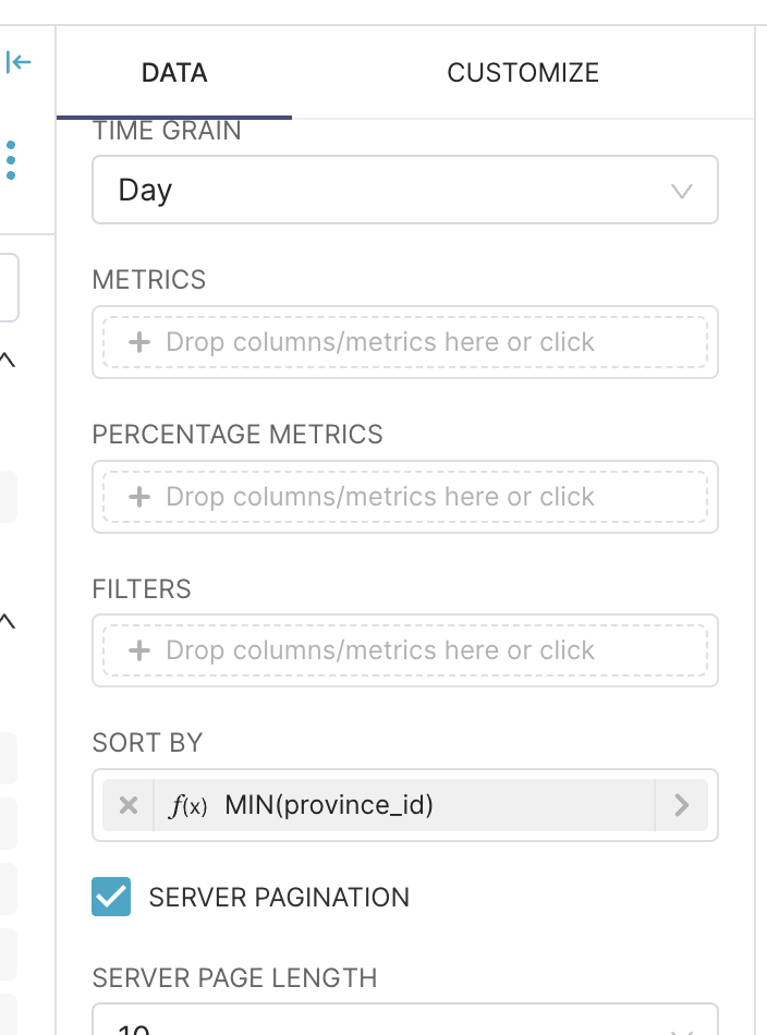 Apache Superset paging method