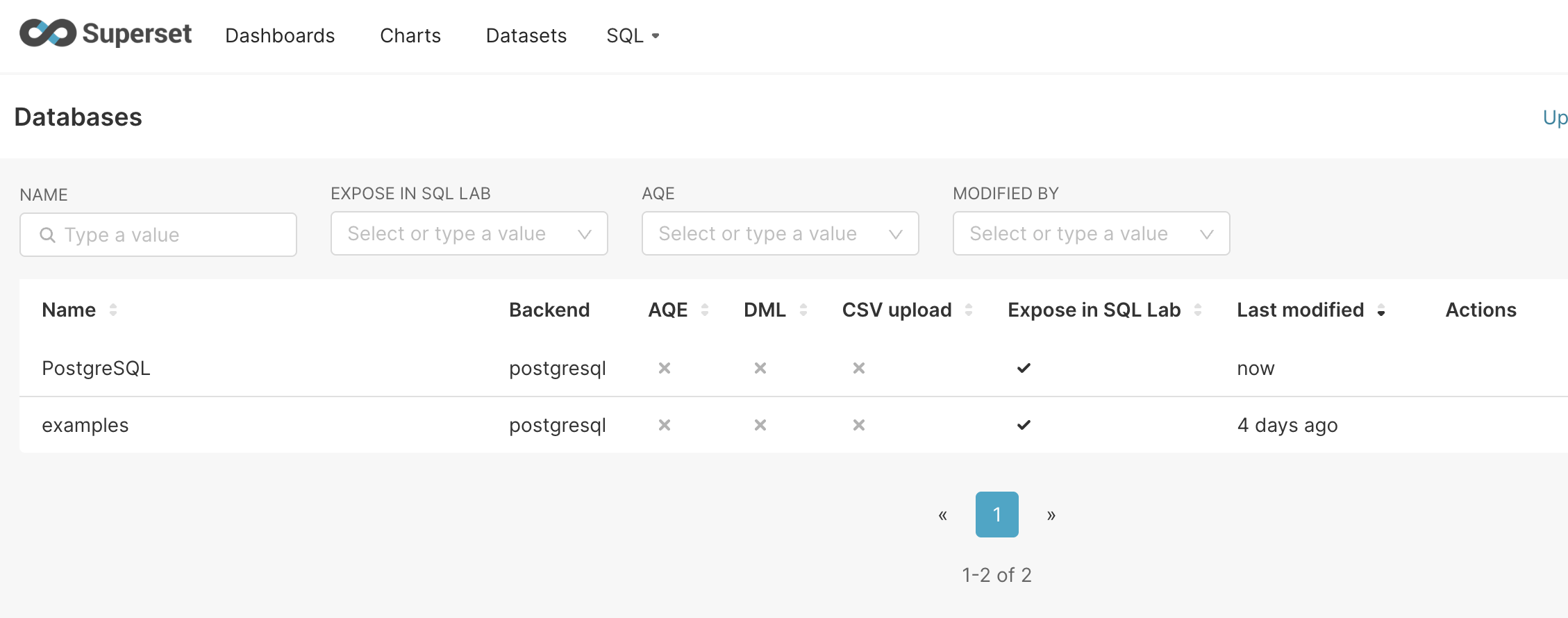 Connect Superset to Datasource